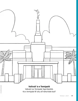 coloring page of temple