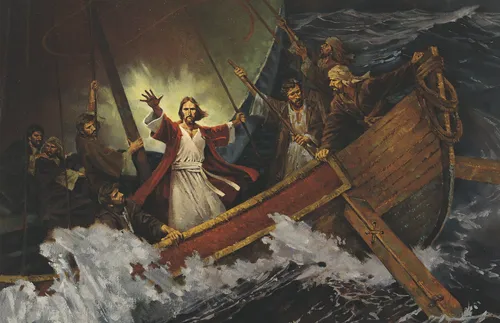 Savior calming the storm