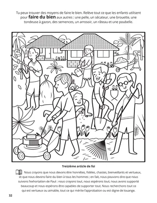 Thirteenth Article of Faith coloring page