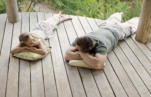 father and daughter talking