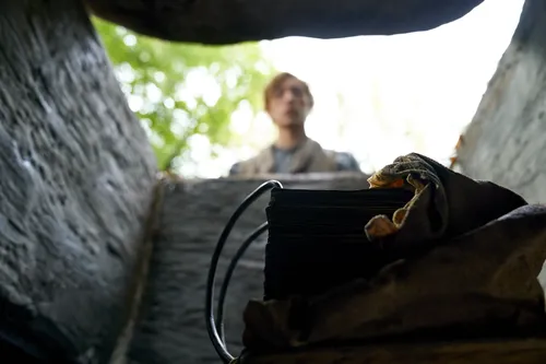 the gold plates being unearthed by Joseph Smith Jr.