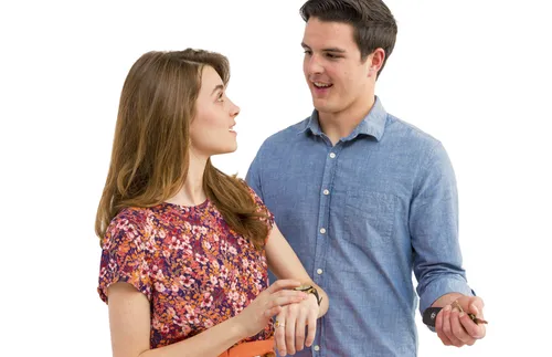 young woman and young man