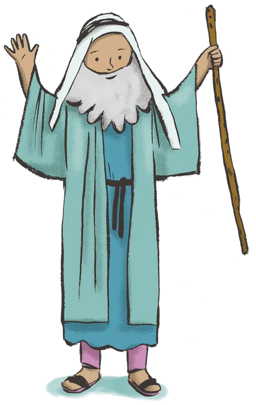 child dressed up like Moses