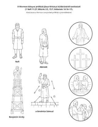tevékenységi oldal: a Mormon könyve prófétái bizonyságot tettek Jézus Krisztusról