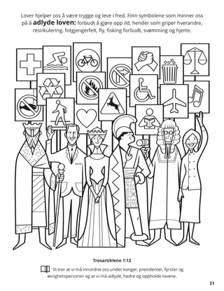 Twelfth Article of Faith coloring page