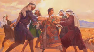 Joseph's brothers talking away his coat of many colors.