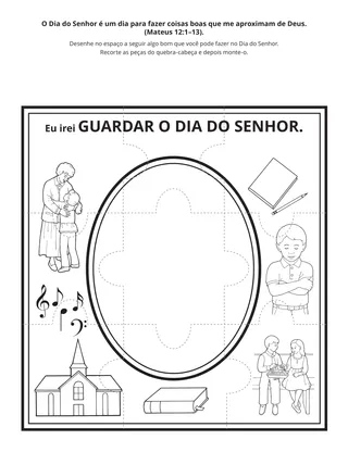 página de atividade: Guardarei o Dia do Senhor