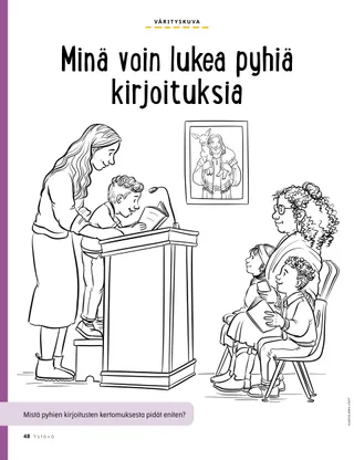 child giving talk in Primary