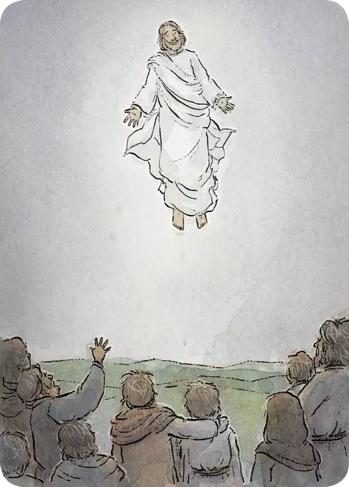 Jesus returning to heaven