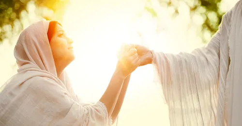 woman with Jesus Christ