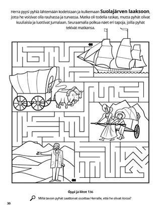 Journey to the Salt Lake Valley coloring page