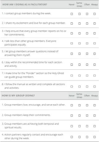 facilitator self-assessment
