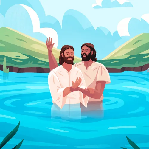 John the Baptist baptizing Jesus Christ