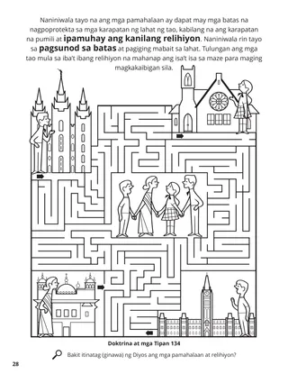 Religious Freedom coloring page