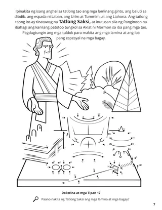 The Three Witnesses of the Book of Mormon coloring page