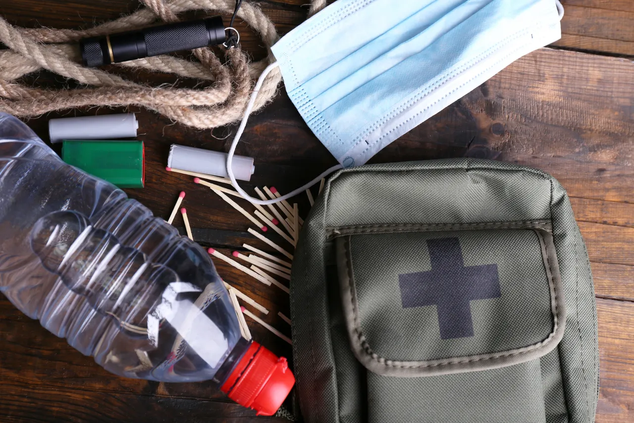 First aid supplies for distribution to people in need