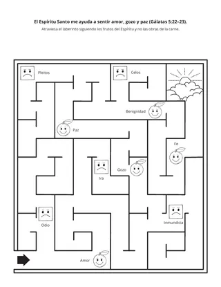 Hoja de actividades: El Espíritu Santo me ayuda a sentir amor, gozo y paz