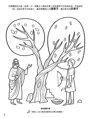 Olive Tree Vineyard coloring page