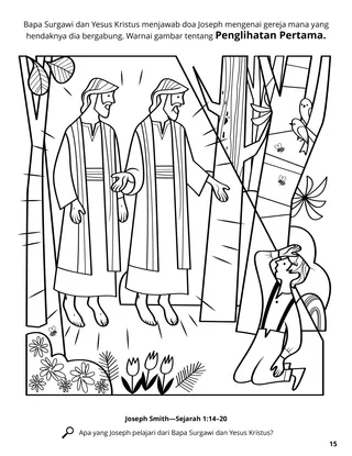 The First Vision coloring page