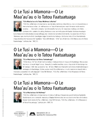 pepa e tufa atu, O Le Maaauau o La Tatou Tapuaiga