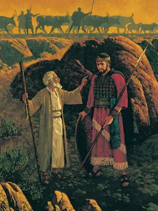 Samuel speaking to Saul