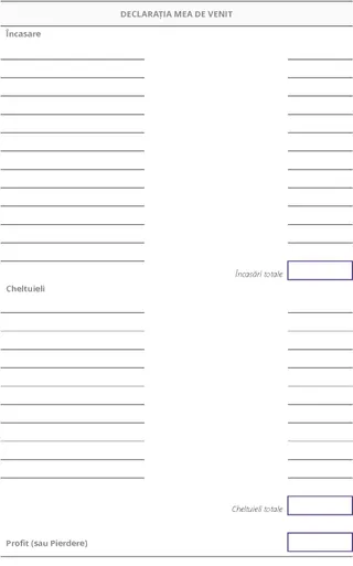 Formular necompletat: Declarația mea de venit