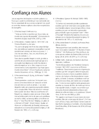 material de apoio, Confiança nos Alunos