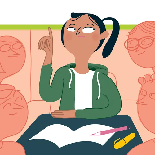 young woman in school