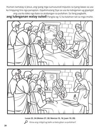 Jesus’s Burial coloring page