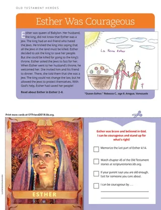 cut-out card of Queen Esther