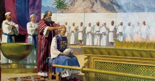 Moses ordaining his brother Aaron