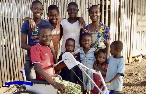 Eric with his tricycle