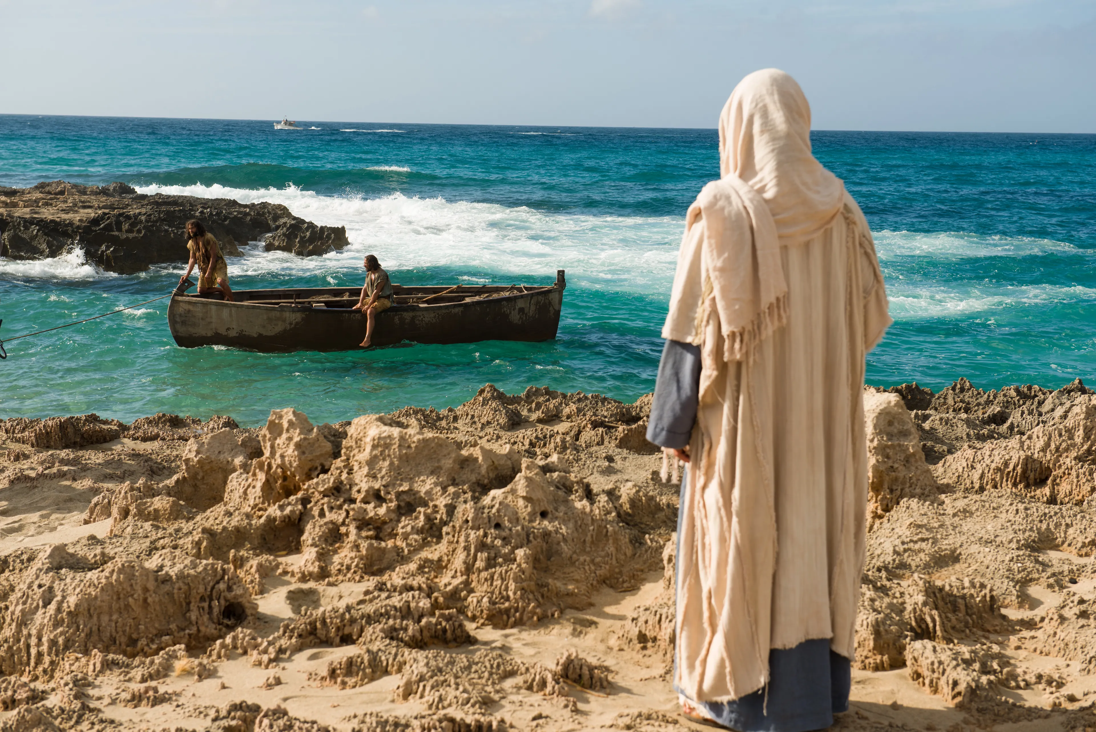 Jesus asks Simon Peter and Andrew to follow Him and become fishers of men.