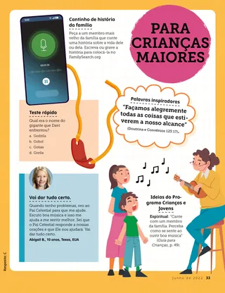 Page from the June 2022 Friend Magazine.