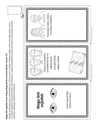 stranica aktivnosti: mogu biti svjedok o Bogu