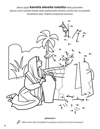 The Woman at the Well coloring page