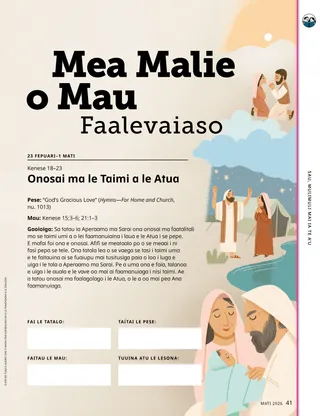 Itulau PDF ma atatusi o Aperaamo, Sarai, ma le pepe o Isaako