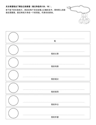 活动页：天父希望我去了解自己的家谱