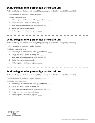 Evaluere mitt personlige skriftstudium