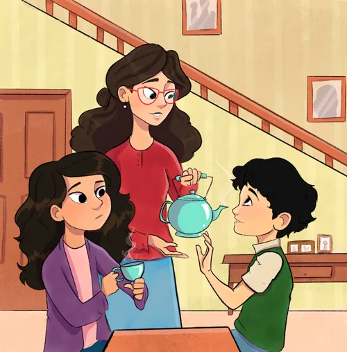 boy saying no to tea