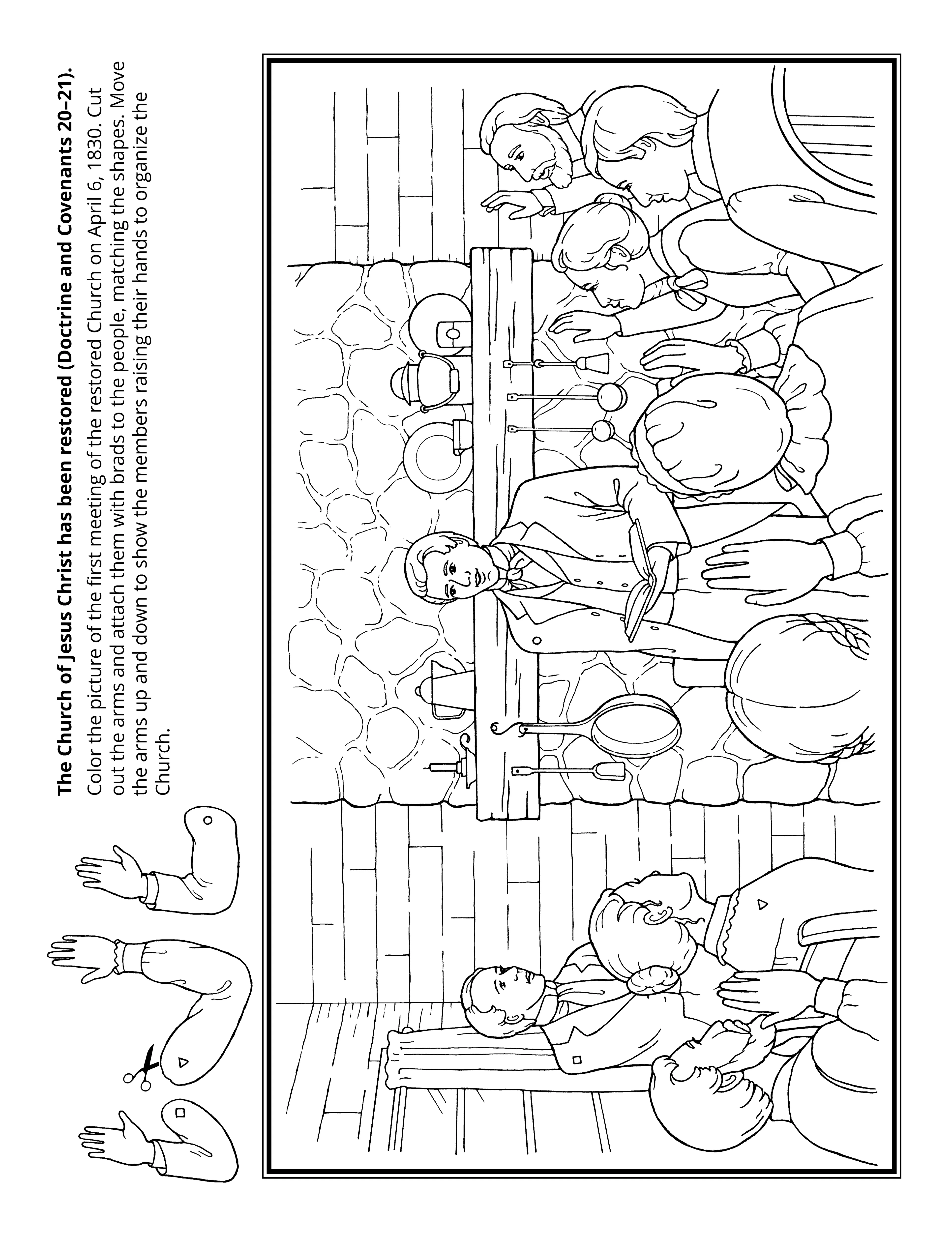 Illustration of Joseph Smith in Whitmer home