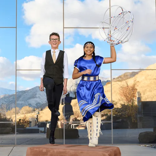 young man and young woman dancing