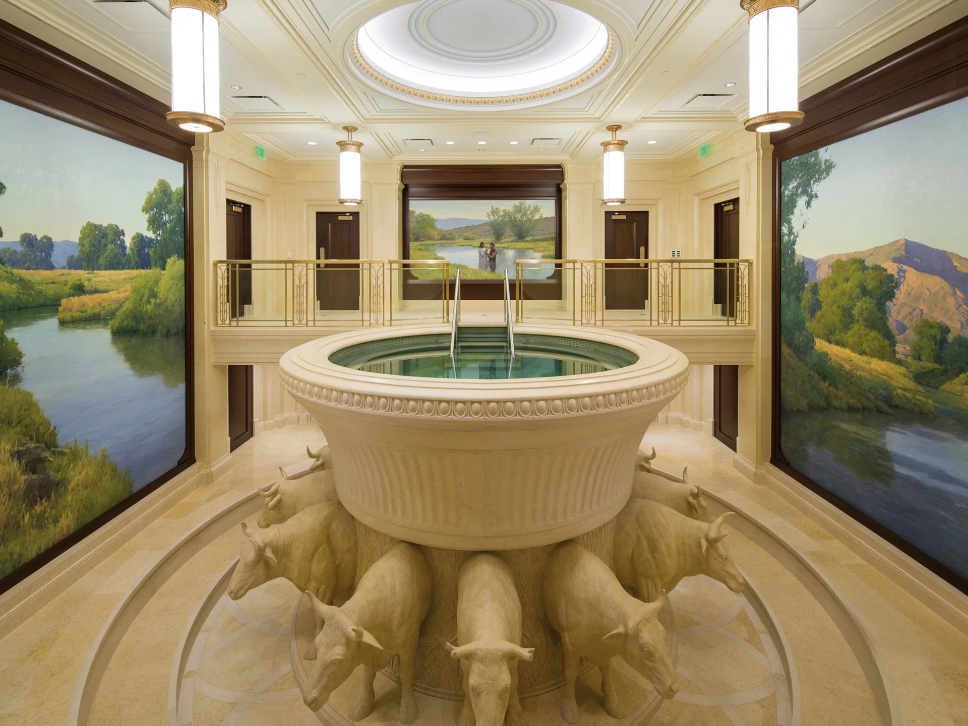 Baptistry in the Ogden Utah Temple.