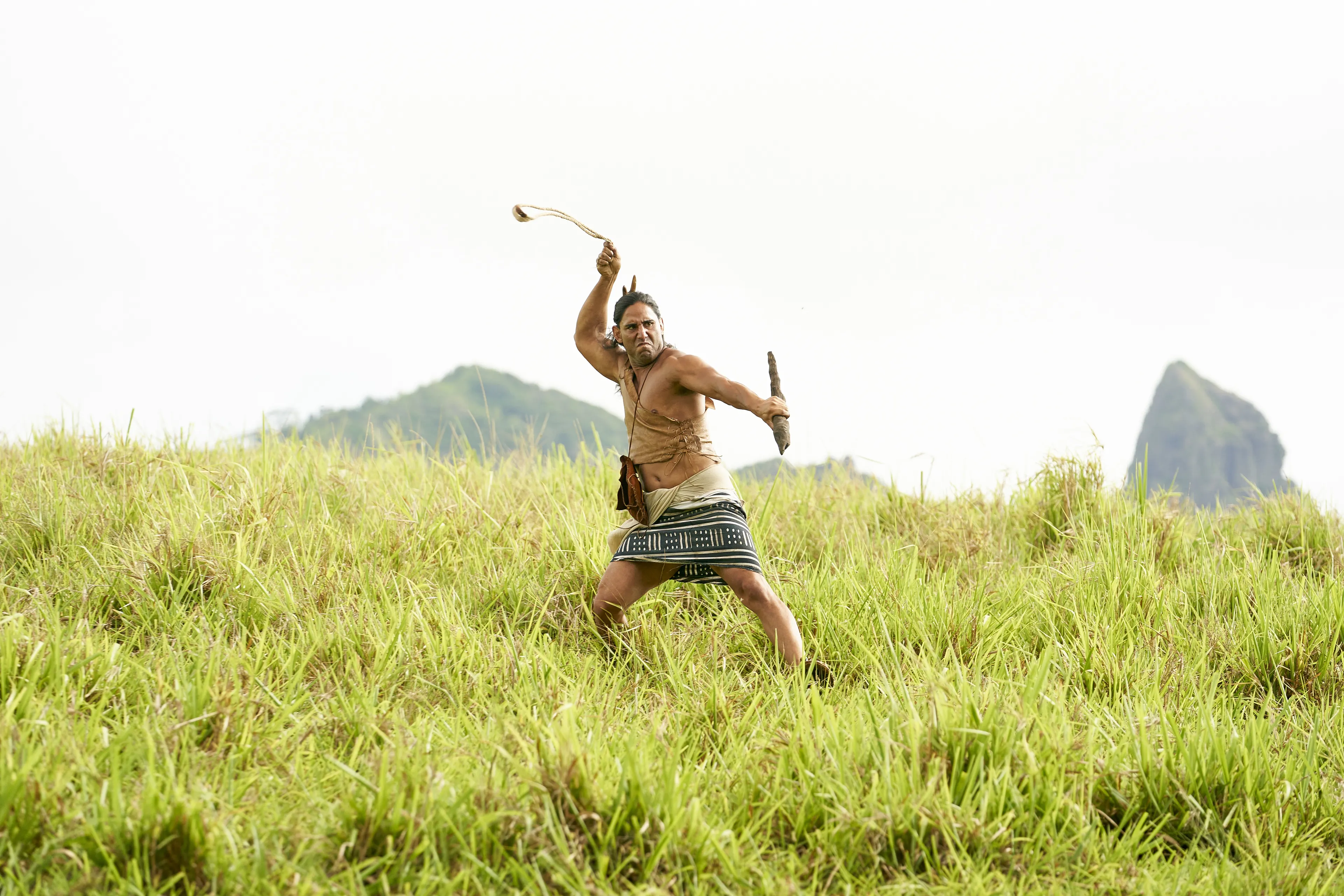 A Lamanite slings stones at Ammon and the servants of King Lamoni as they try to defend their flocks in the land of Ishmael.