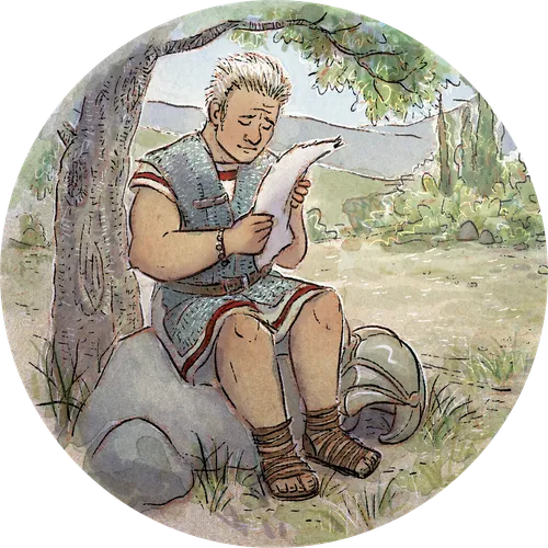 soldier reading letter