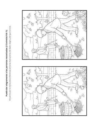 Hoja de actividades: Puedo dar alegremente a las personas necesitadas