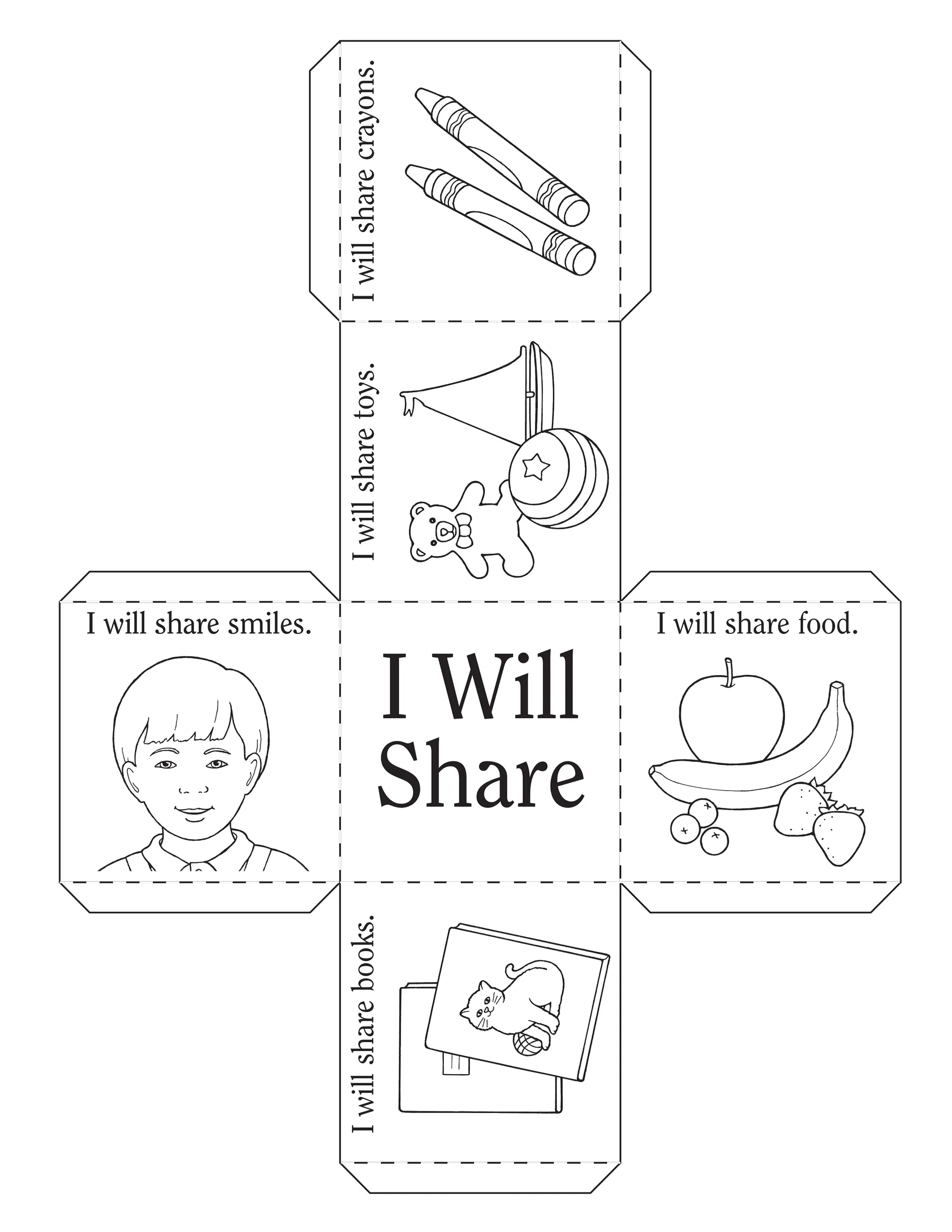 An illustration and activity from lesson 17, page 75 in the nursery manual Behold Your Little Ones (2008).