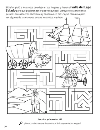 Journey to the Salt Lake Valley coloring page