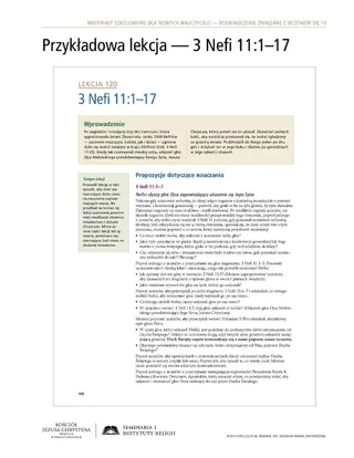 ulotka, Przykładowa lekcja