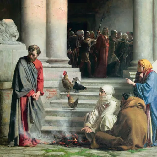 Peter denying Christ